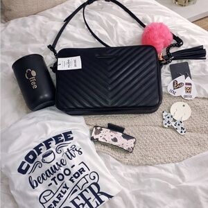 💓 8FER. Aldo black quilted crossbody bundle (read description)